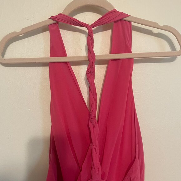 Equipment Femme | Raspberry Sorbet Pink Alejandra Midi Silk Dress 2 - Picture 6 of 8
